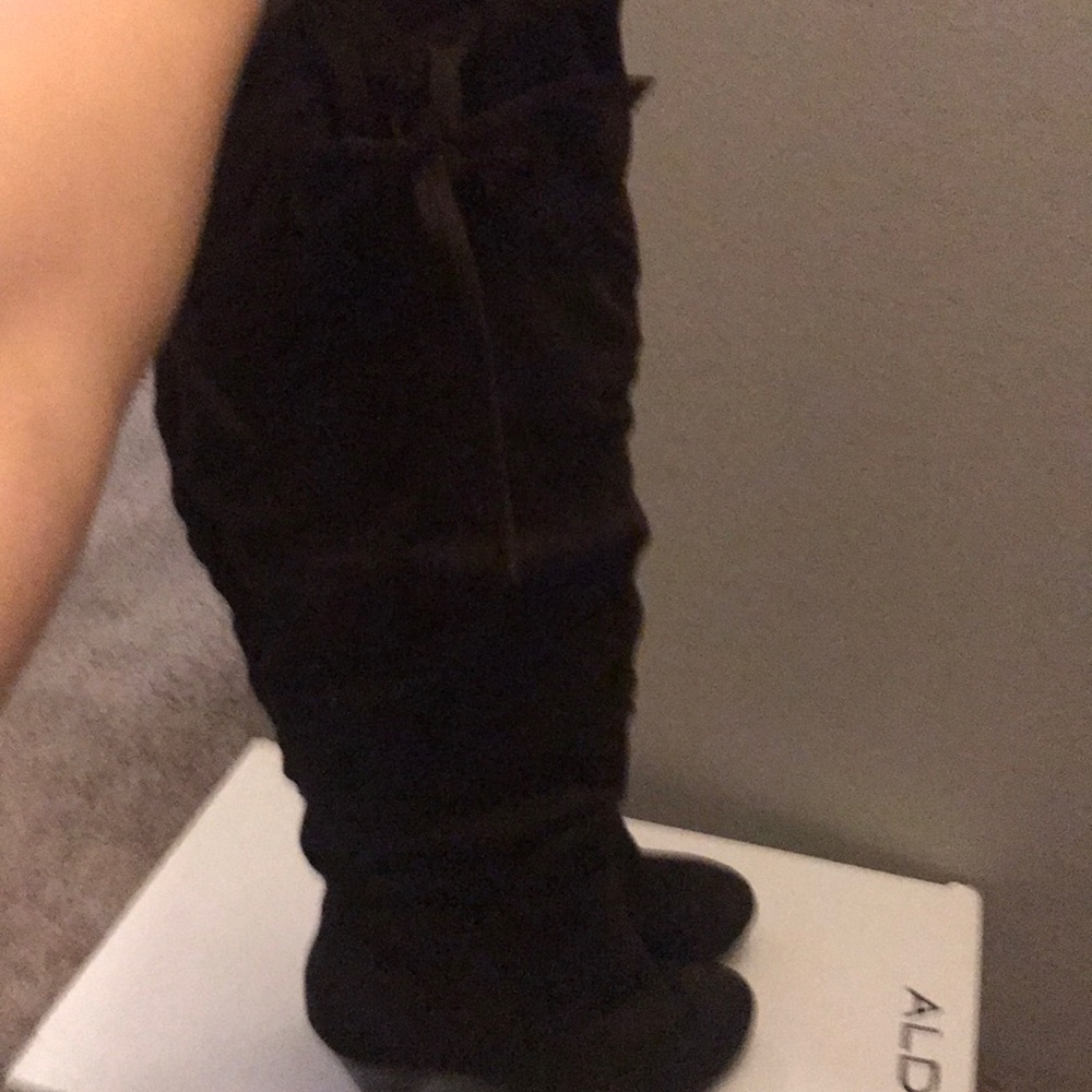 Brown over the knee boots